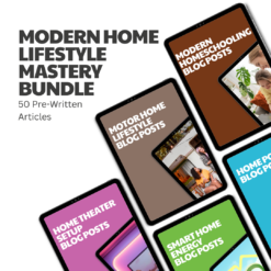 Modern Home Lifestyle Mastery Bundle – 50 Pre-Written Articles